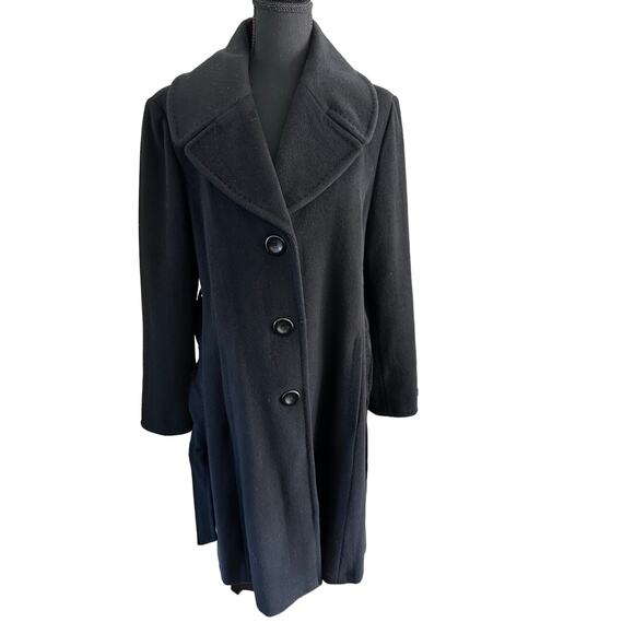 Ellen by Ellen Tracy Wool Coat with Tie Belt - Size 16 (NWT) Stunning! - Picture 8 of 13